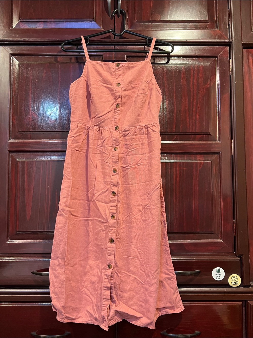 Women’s Pink Button-Front Sundress